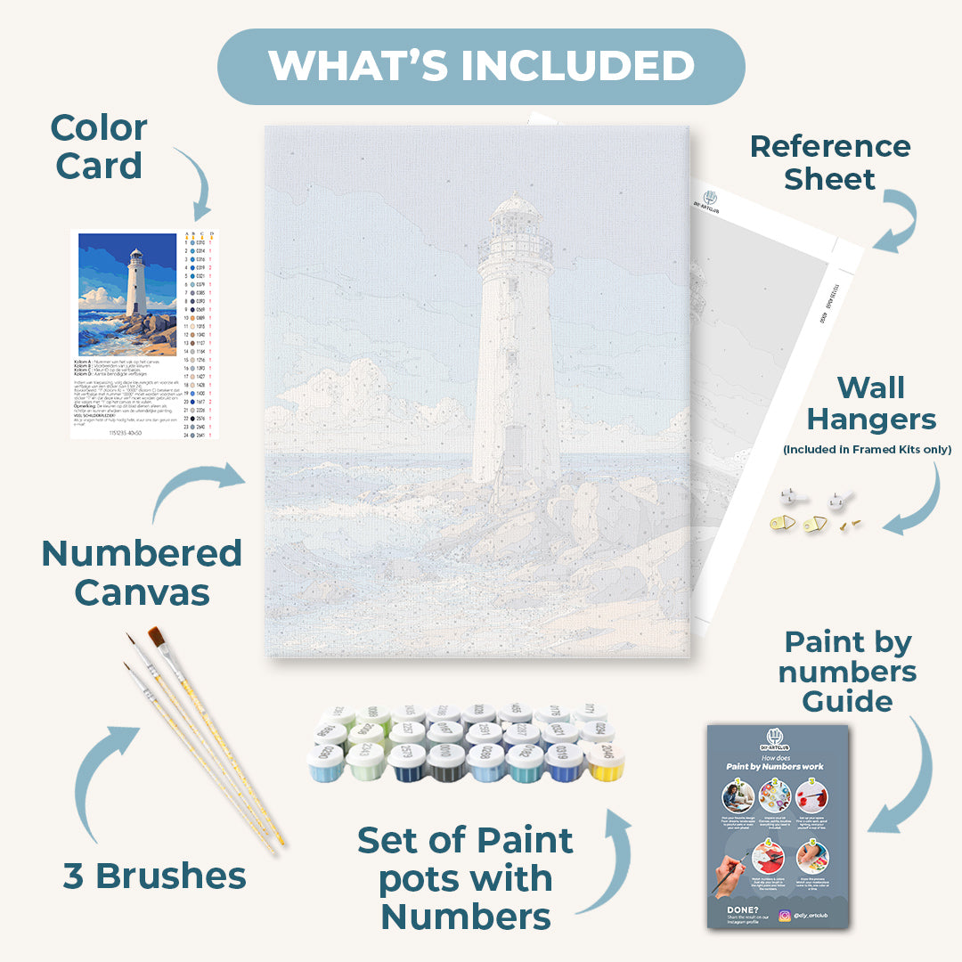 Coastal Lighthouse | Paint by Numbers