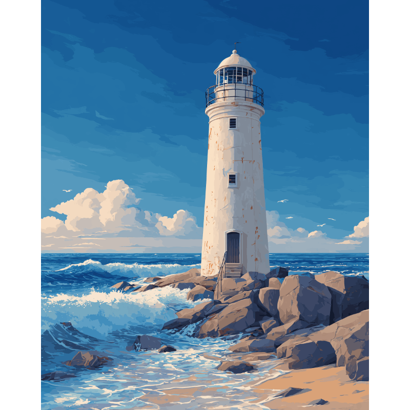 Coastal Lighthouse | Paint by Numbers