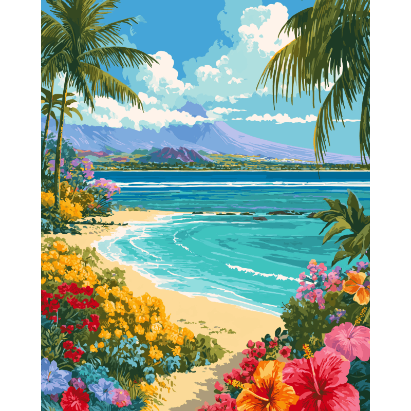 Hawaiian Landscape | Paint by Numbers