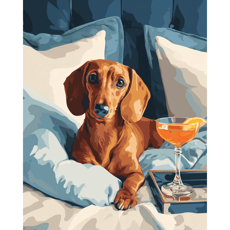 Luxury Lounge Dachshund | Paint by Numbers