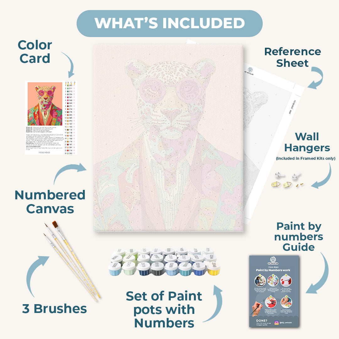 Leopard in Style | Paint by Numbers