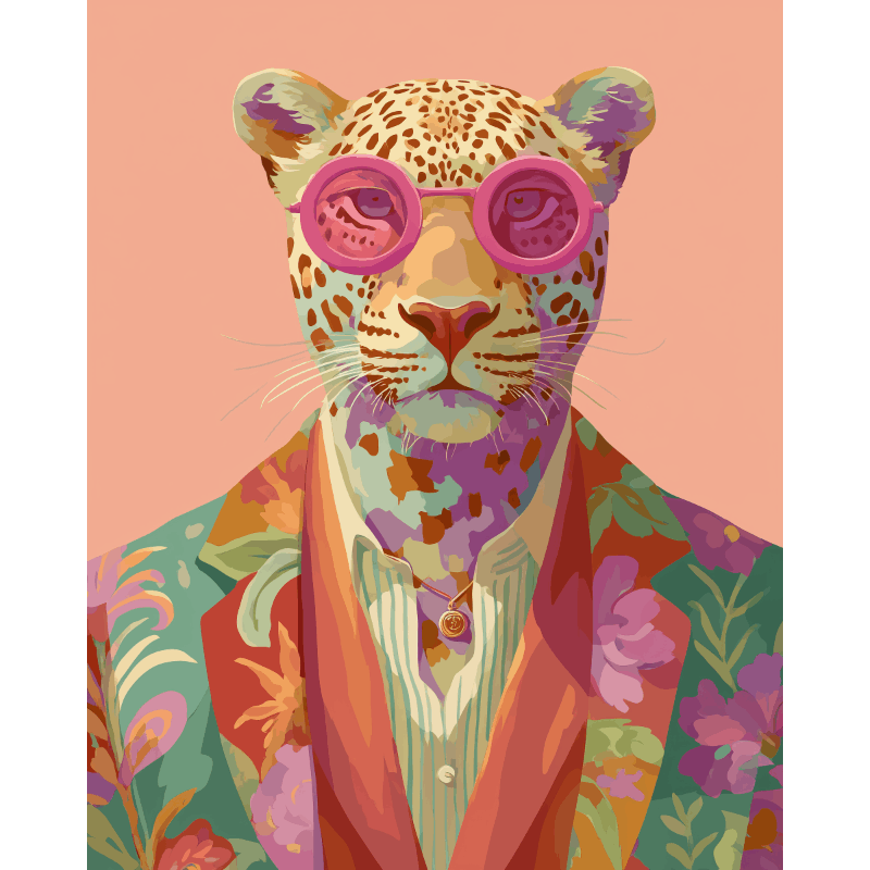 Leopard in Style | Paint by Numbers