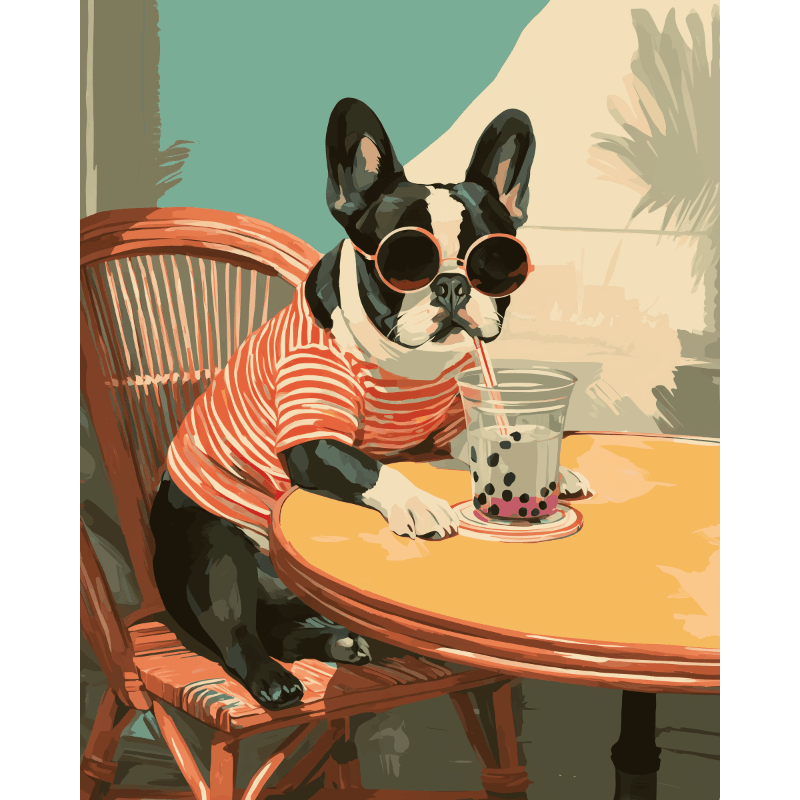 French Hipster | Paint by Numbers