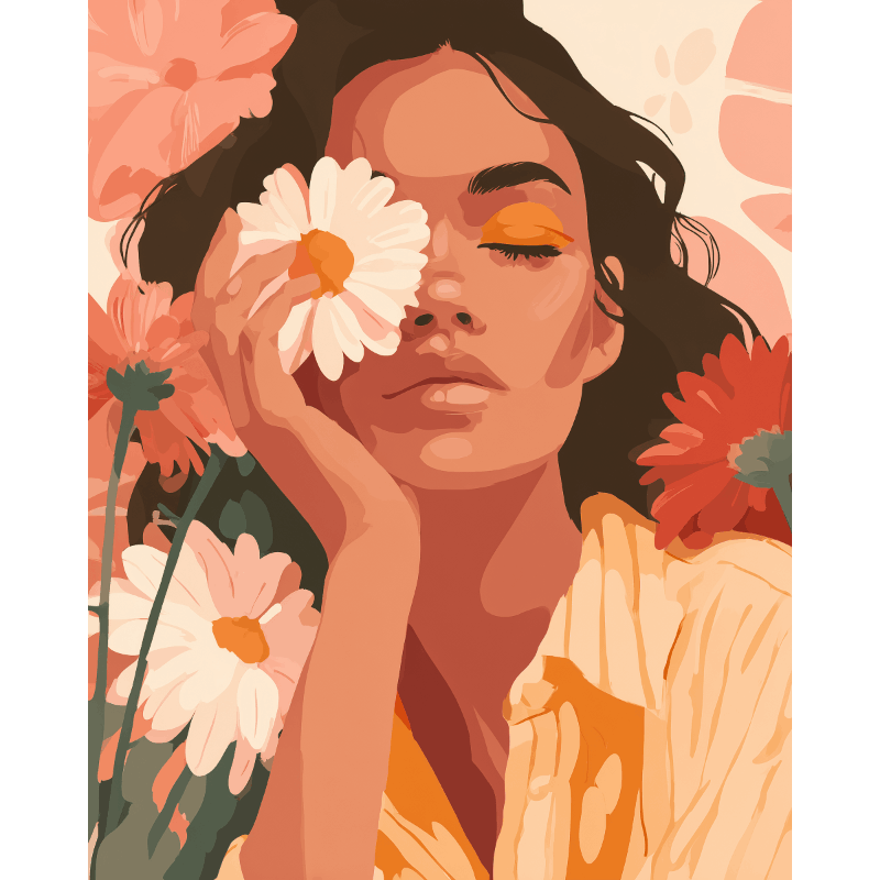 Woman in Bloom | Paint by Numbers
