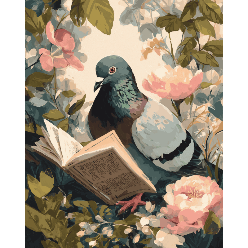 Reading Pigeon | Paint by Numbers