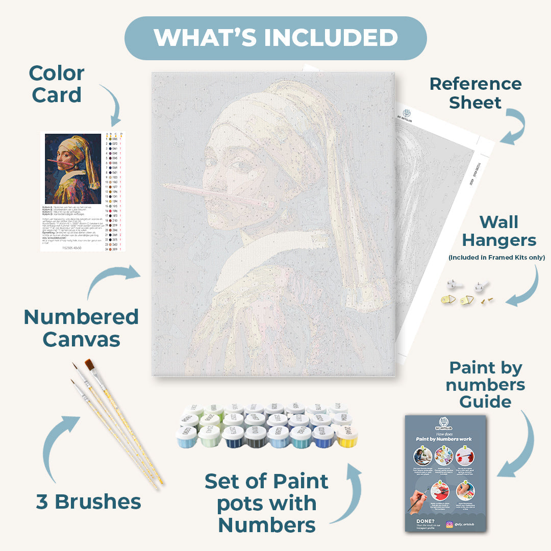 Girl with a Pencil | Paint by Numbers
