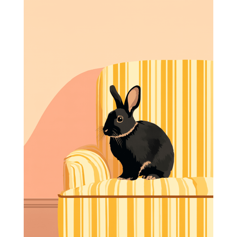 Black Rabbit | Paint by Numbers
