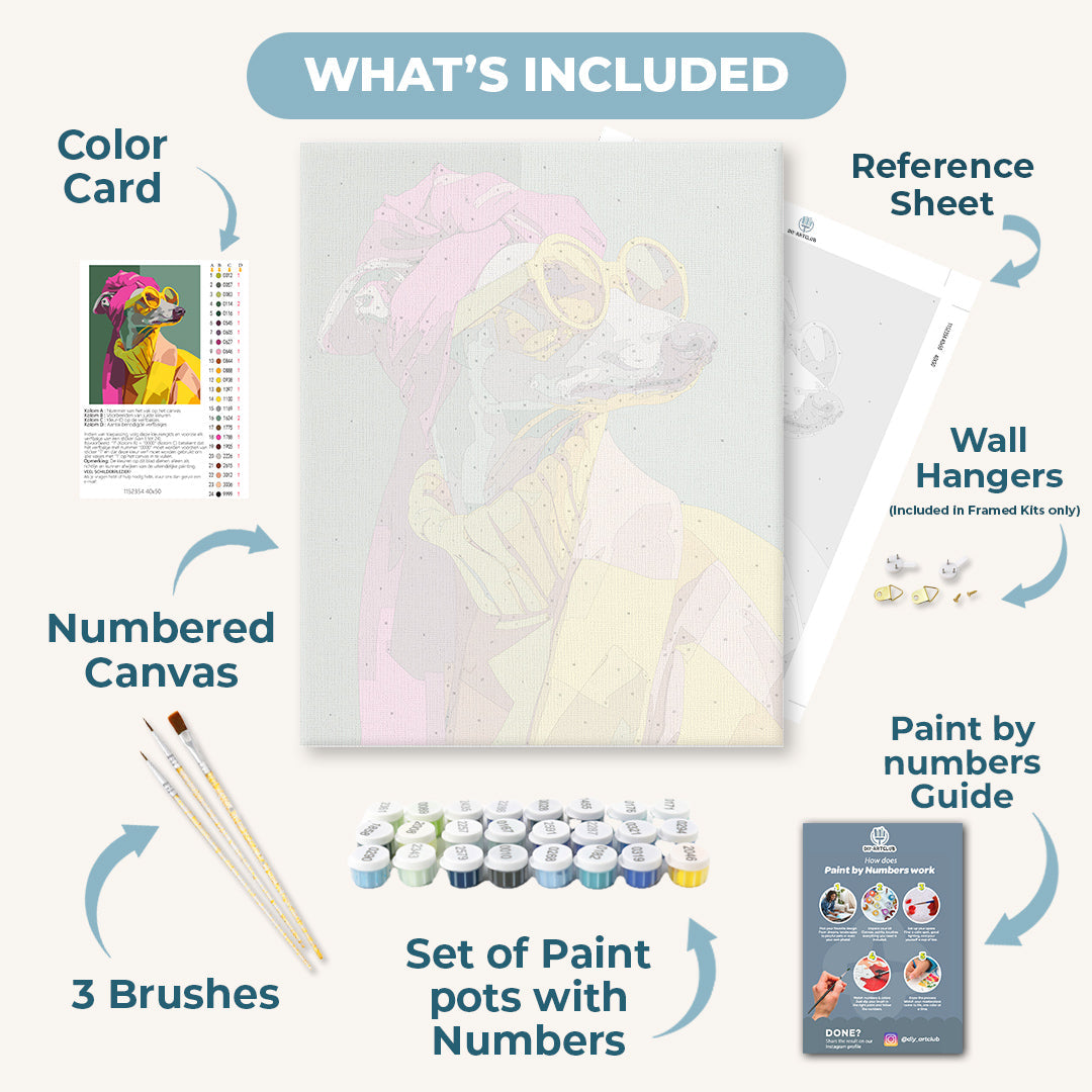 Elegant Greyhound | Paint by Numbers