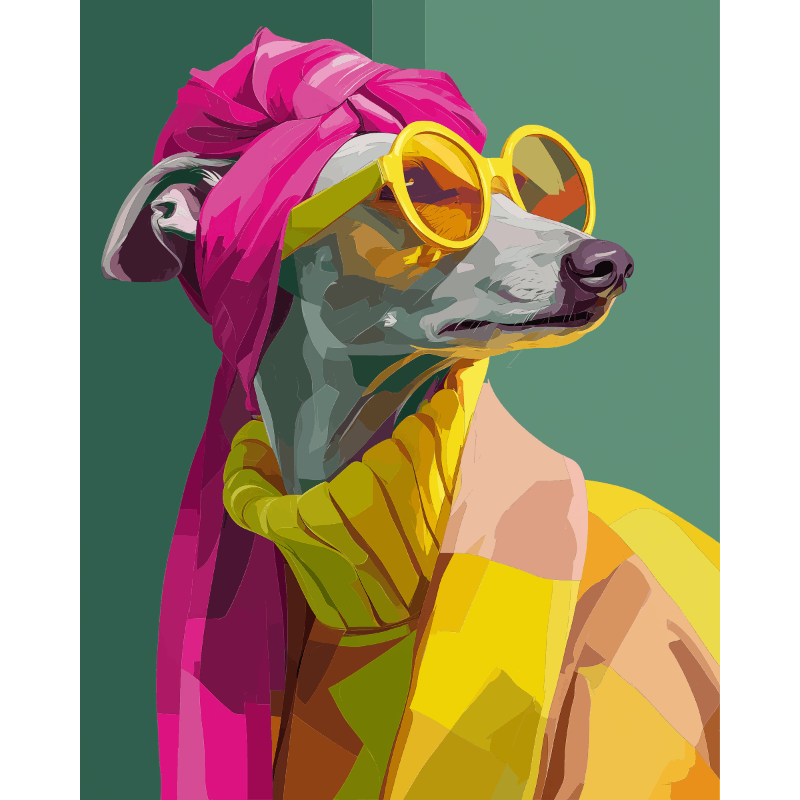 Elegant Greyhound | Paint by Numbers