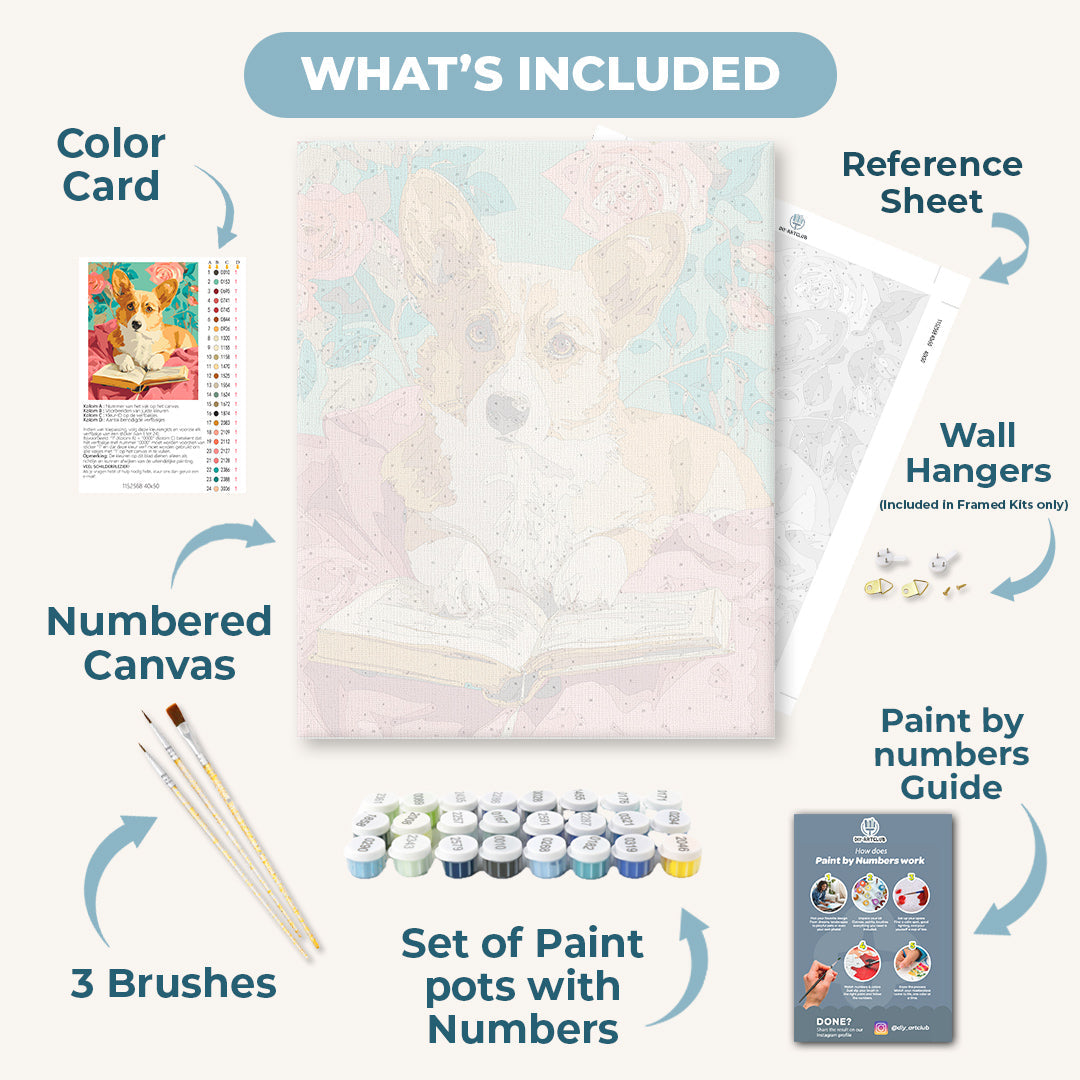 Intelligent Corgi | Paint by Numbers