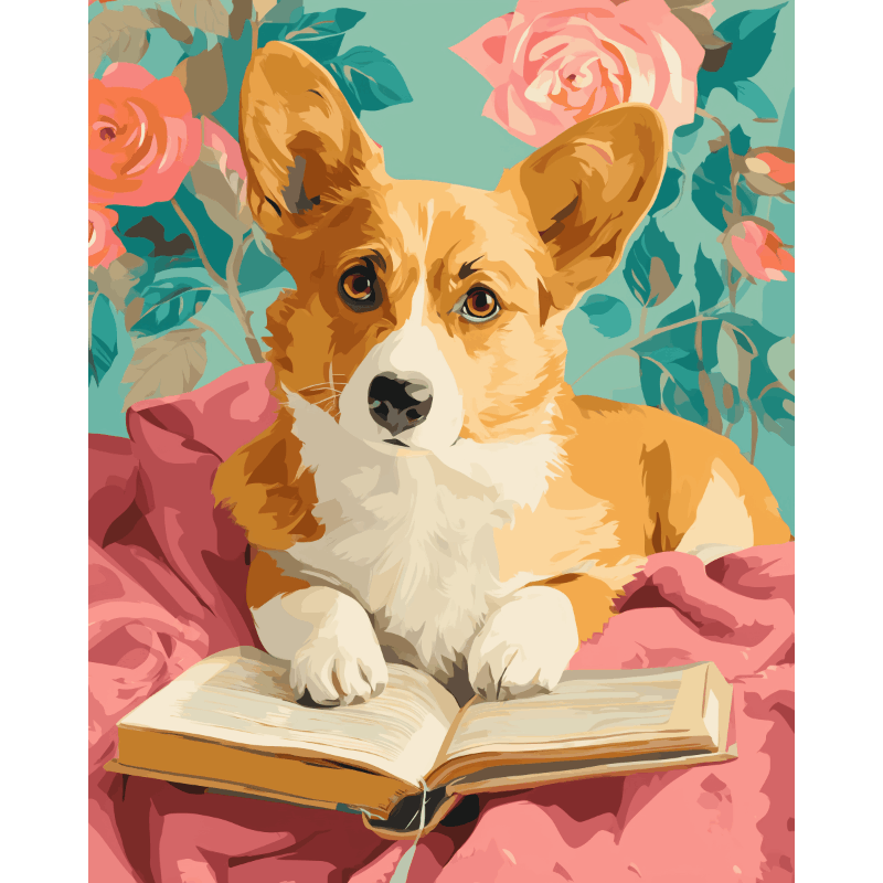 Intelligent Corgi | Paint by Numbers