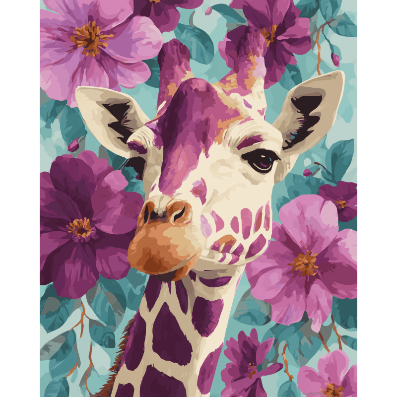 Purple Giraffe | Paint by Numbers