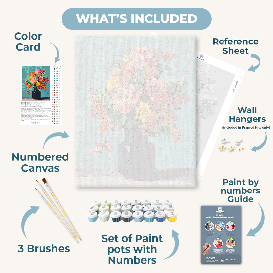 Pixelated Bouquet | Paint by Numbers