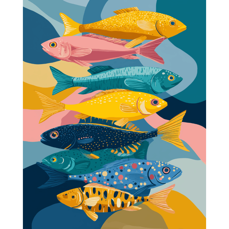 Modern Fishing | Paint by Numbers