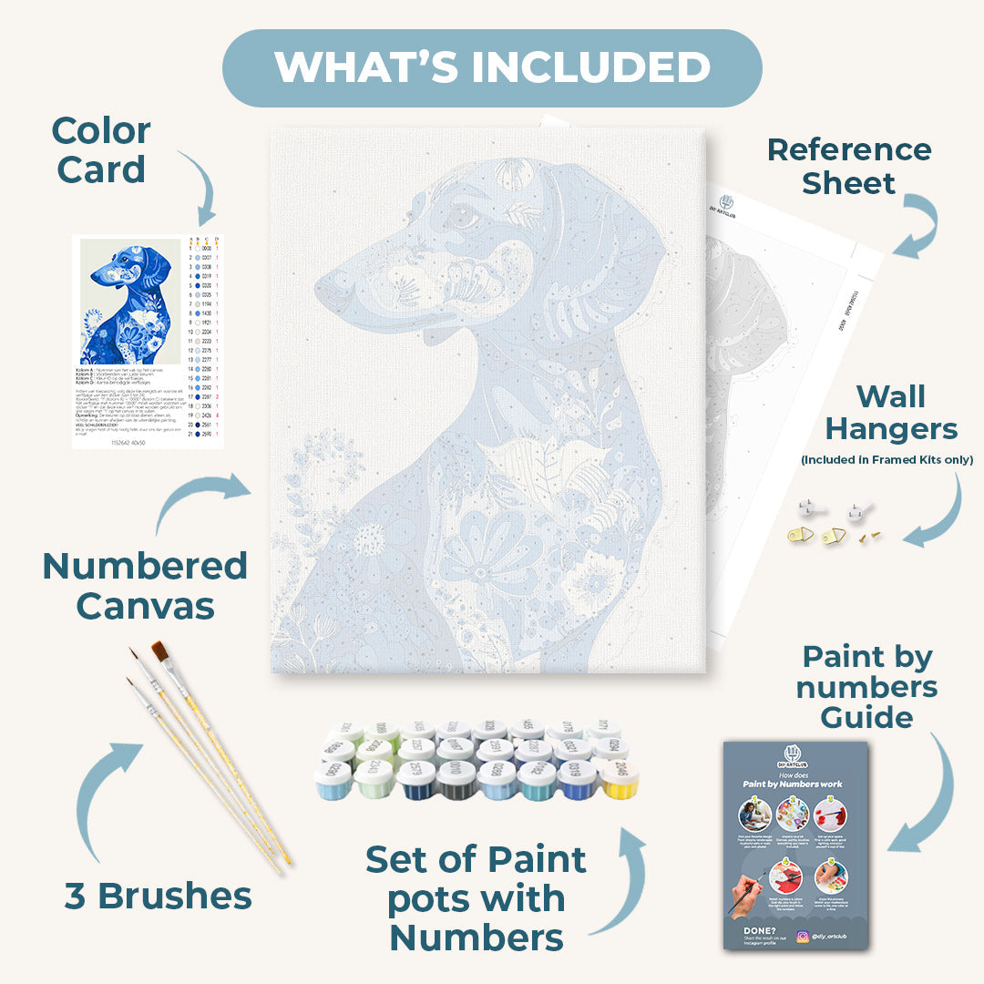 The Blue Companion | Paint by Numbers