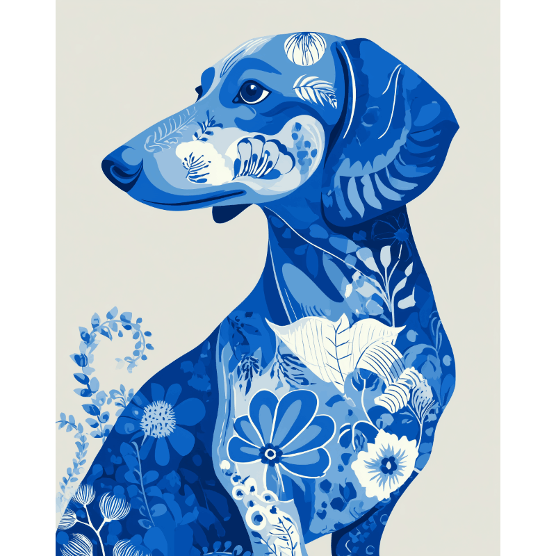 The Blue Companion | Paint by Numbers