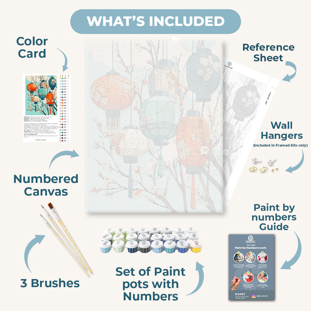 Spring Lanterns | Paint by Numbers
