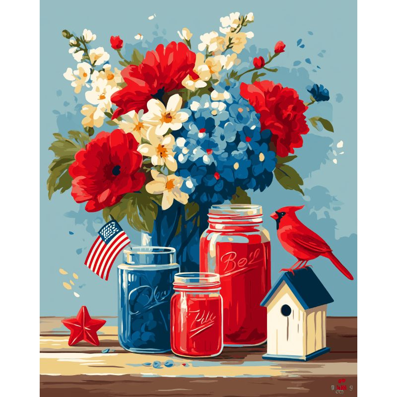 Patriotic Arrangement | Paint by Numbers