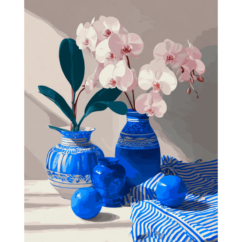 Orchid and Porcelain | Paint by Numbers