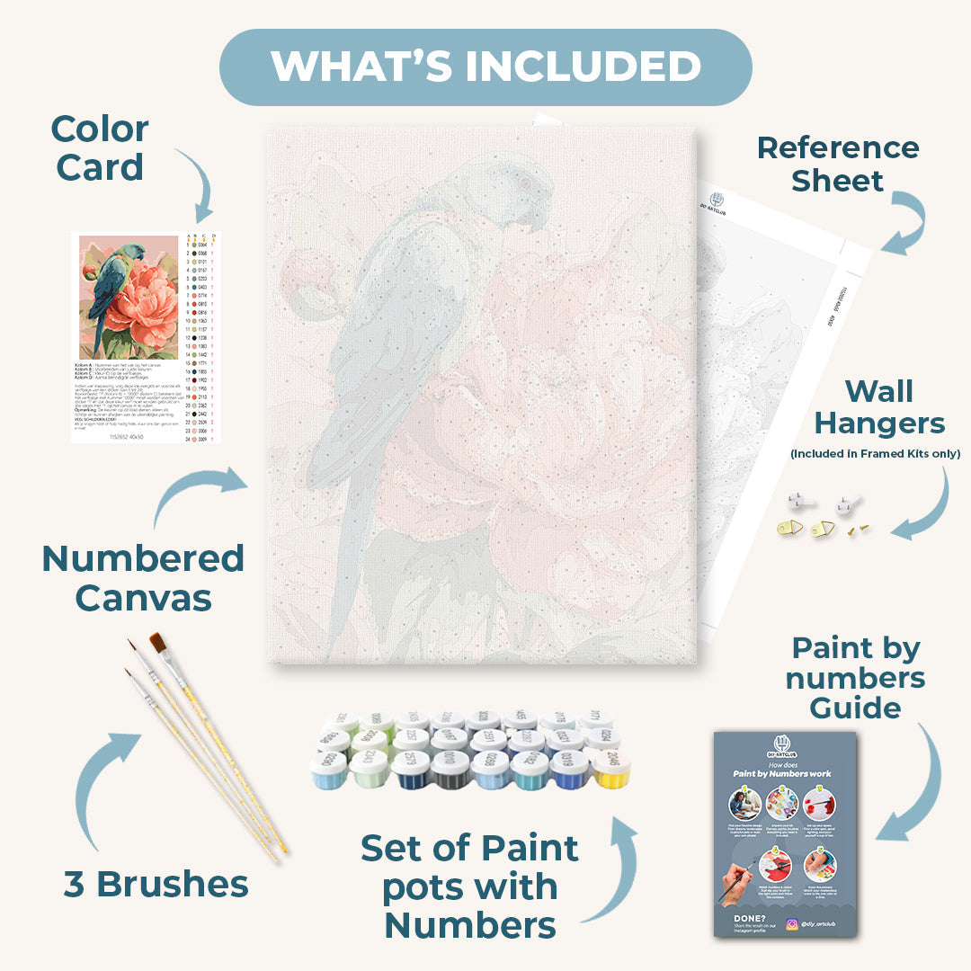 Perched in Petals | Paint by Numbers