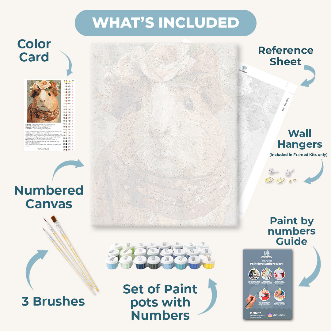 Madam Guinea Pig | Paint by Numbers