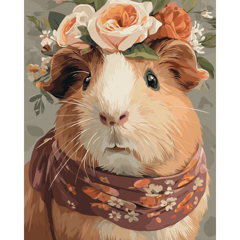 Madam Guinea Pig | Paint by Numbers