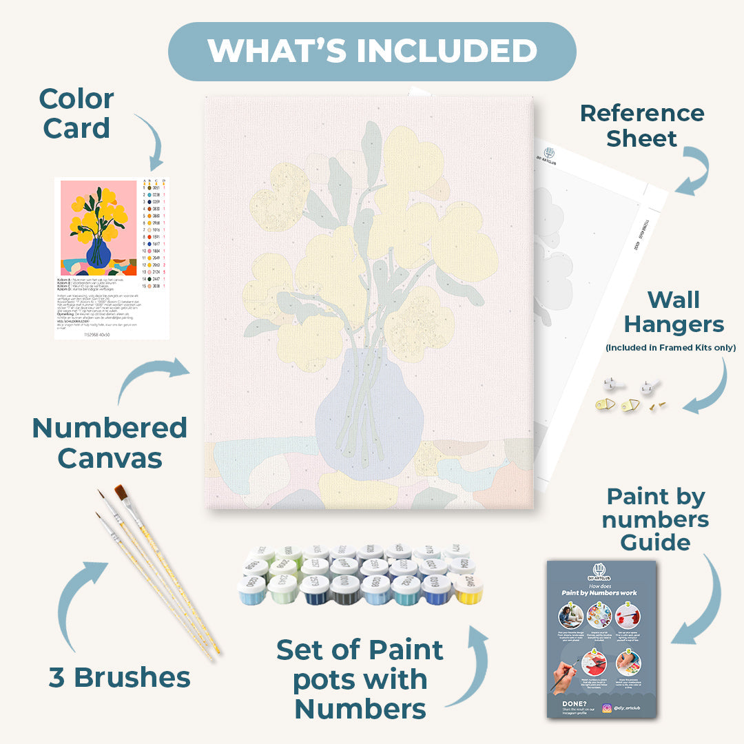 Modern Yellow Bouquet | Paint by Numbers