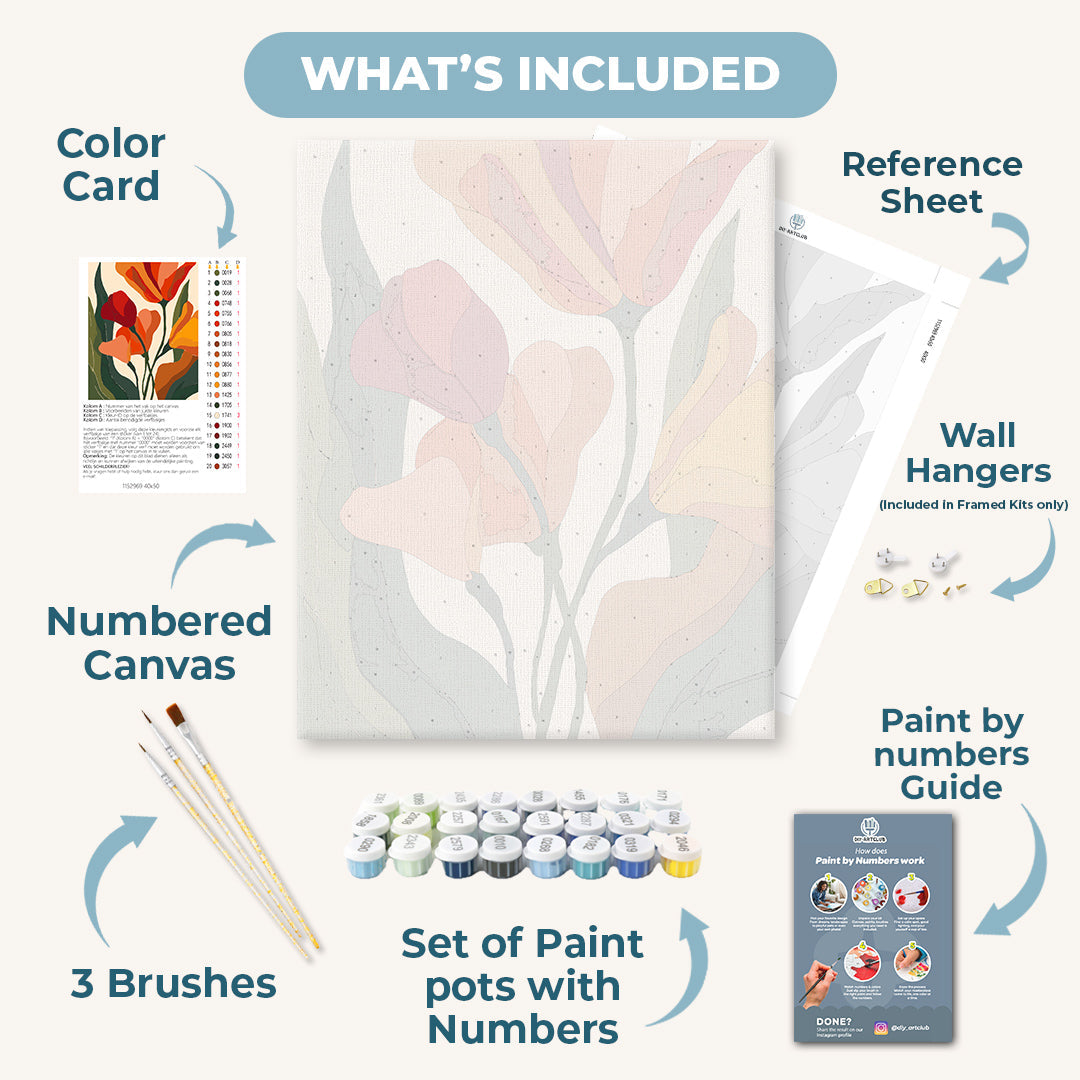 Shape of Tulips | Paint by Numbers