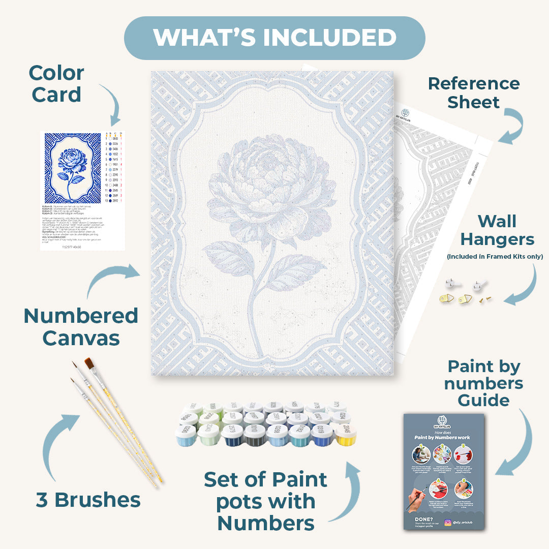 Ceramic Peony | Paint by Numbers