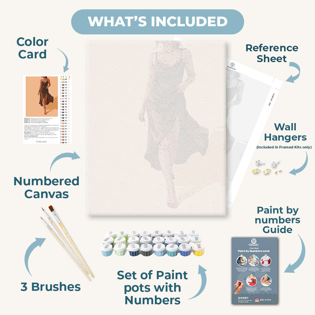 Brown Dress | Paint by Numbers