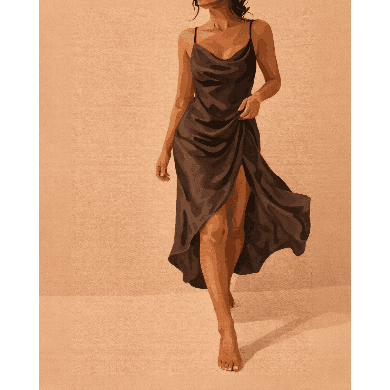 Brown Dress | Paint by Numbers