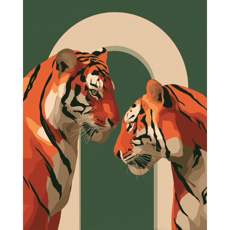 Two Tigers | Paint by Numbers