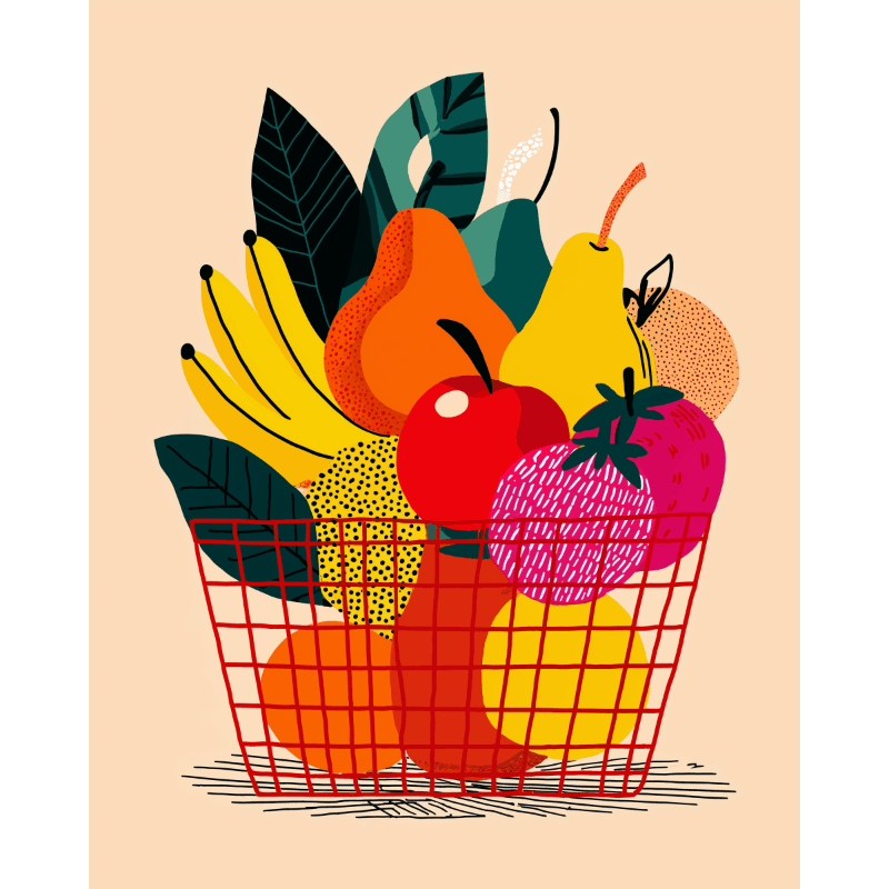 Fruit Basket | Paint by Numbers