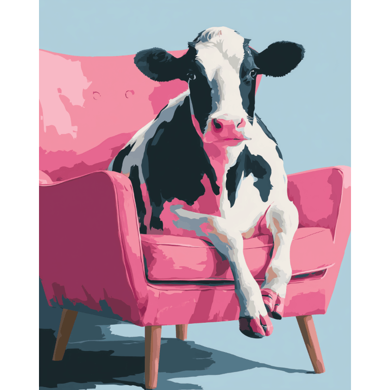 Cow on Couch | Paint by Numbers