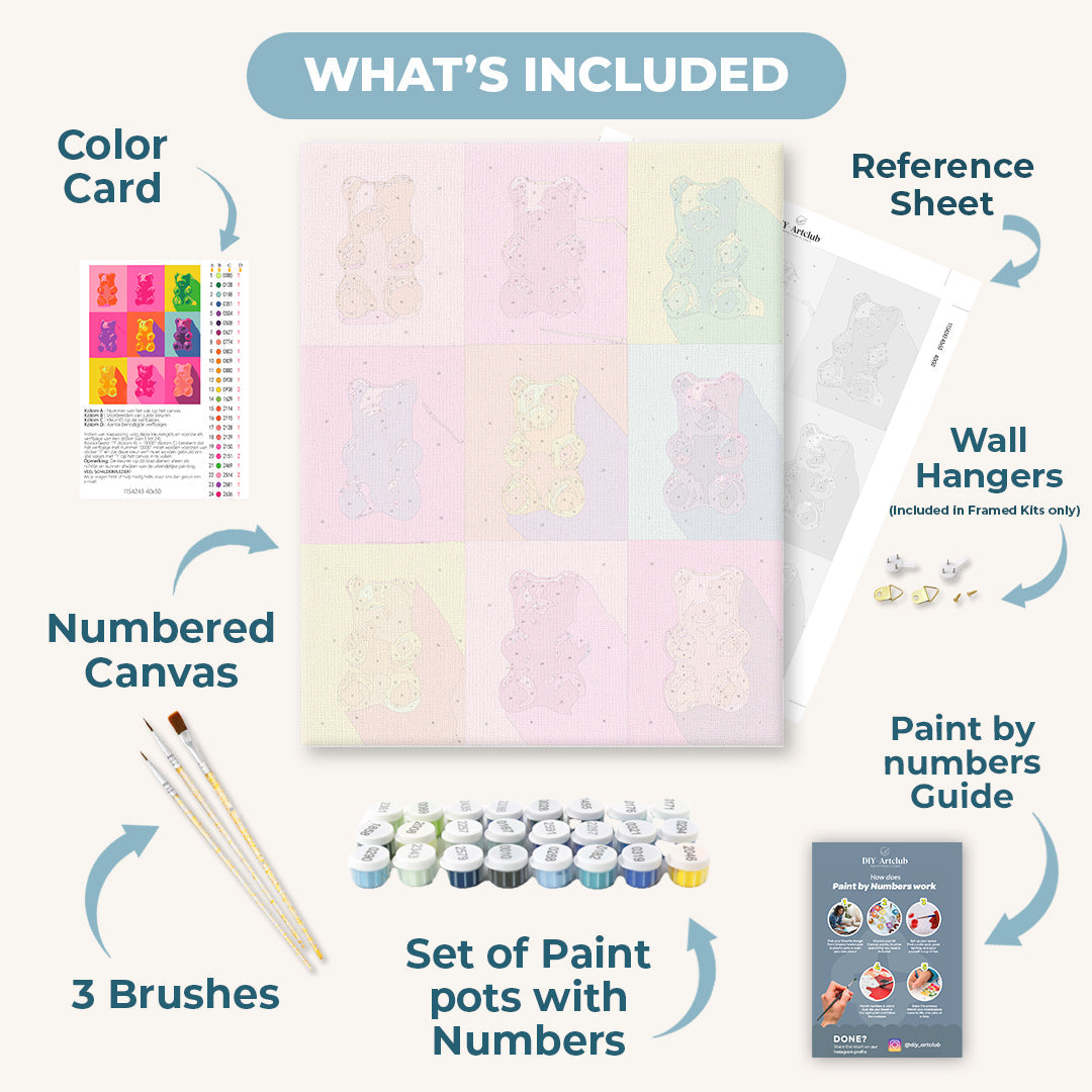 Pop Art Gummies | Paint by Numbers