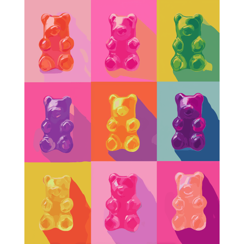 Pop Art Gummies | Paint by Numbers