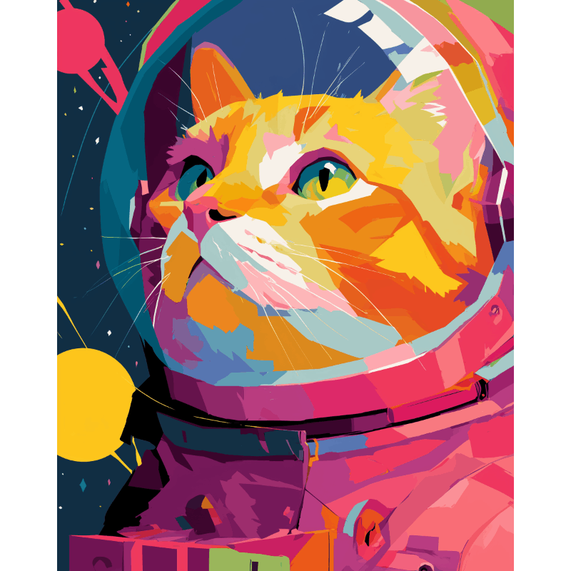 Cosmic Cat | Paint by Numbers
