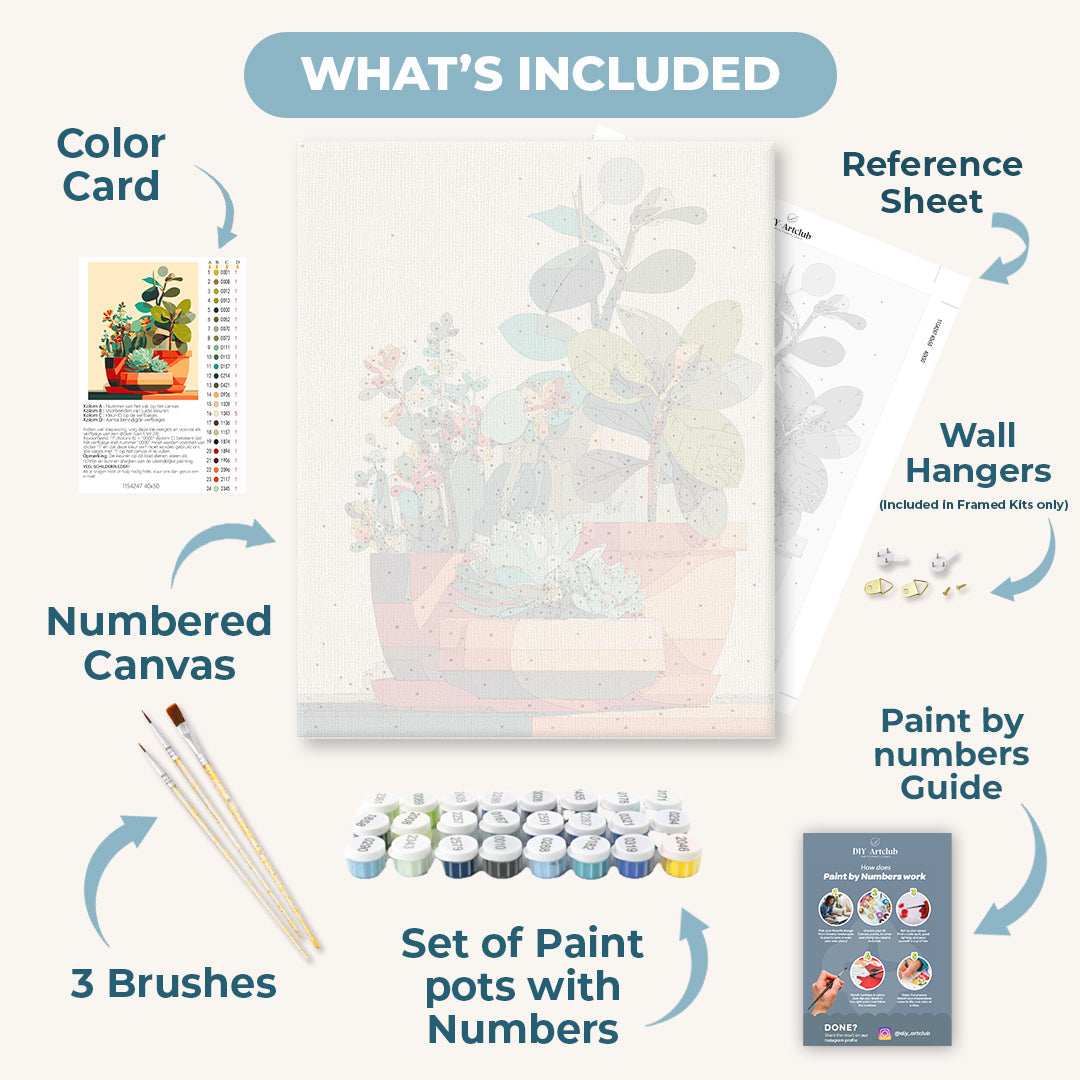 Succulent Aesthetic | Paint by Numbers