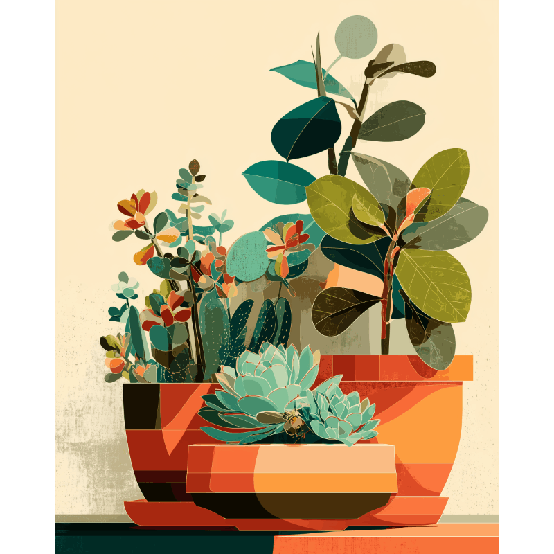 Succulent Aesthetic | Paint by Numbers
