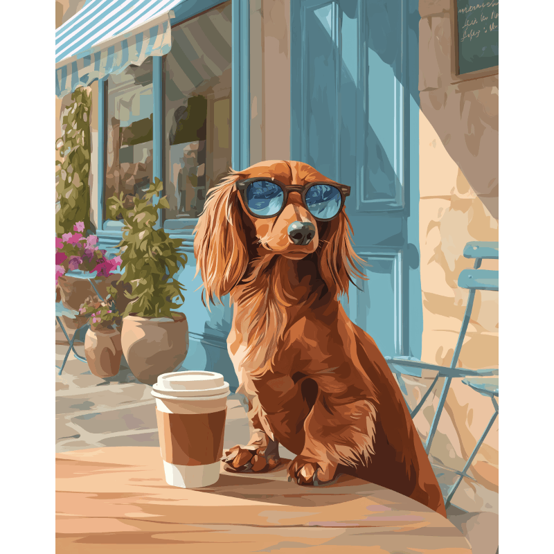 Cool Dog | Paint by Numbers