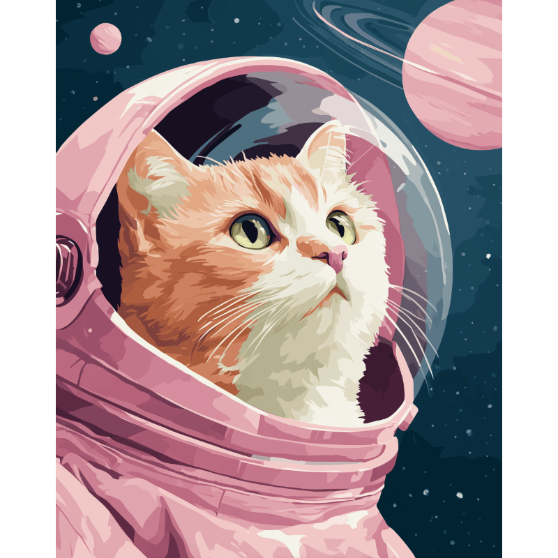 Furry Astronaut | Paint by Numbers