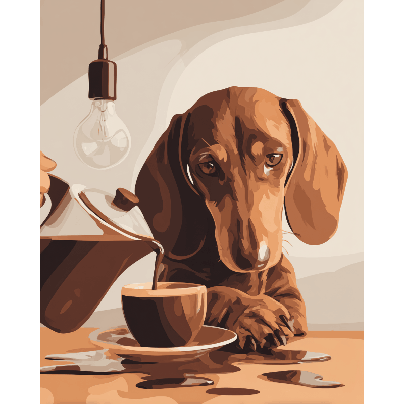 Dachshund Brew | Paint by Numbers