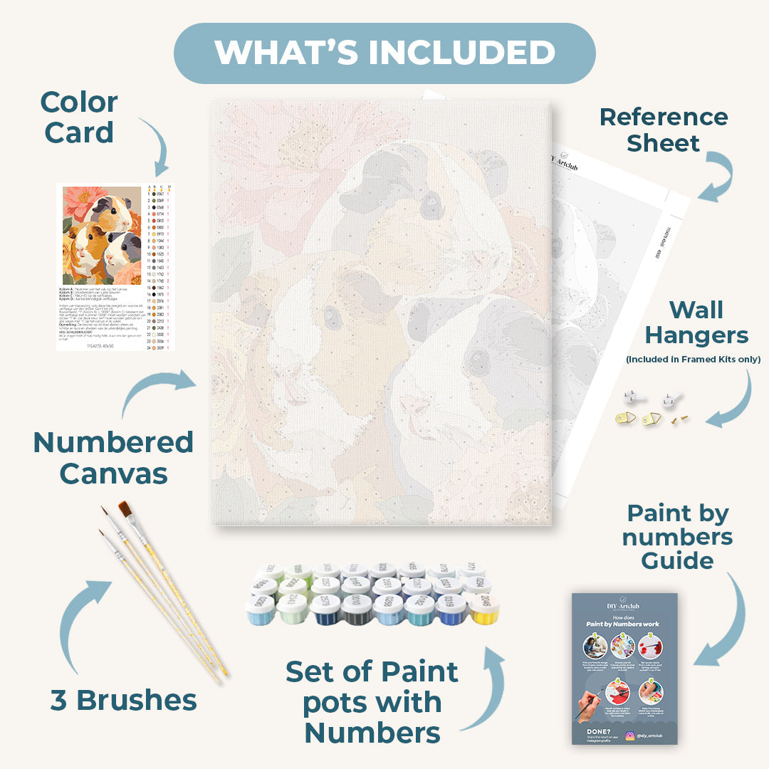 Fluffy Trio Set | Paint by Numbers