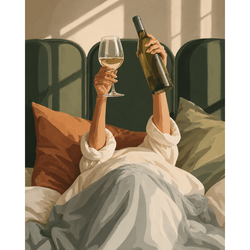 Wine in Bed | Paint by Numbers