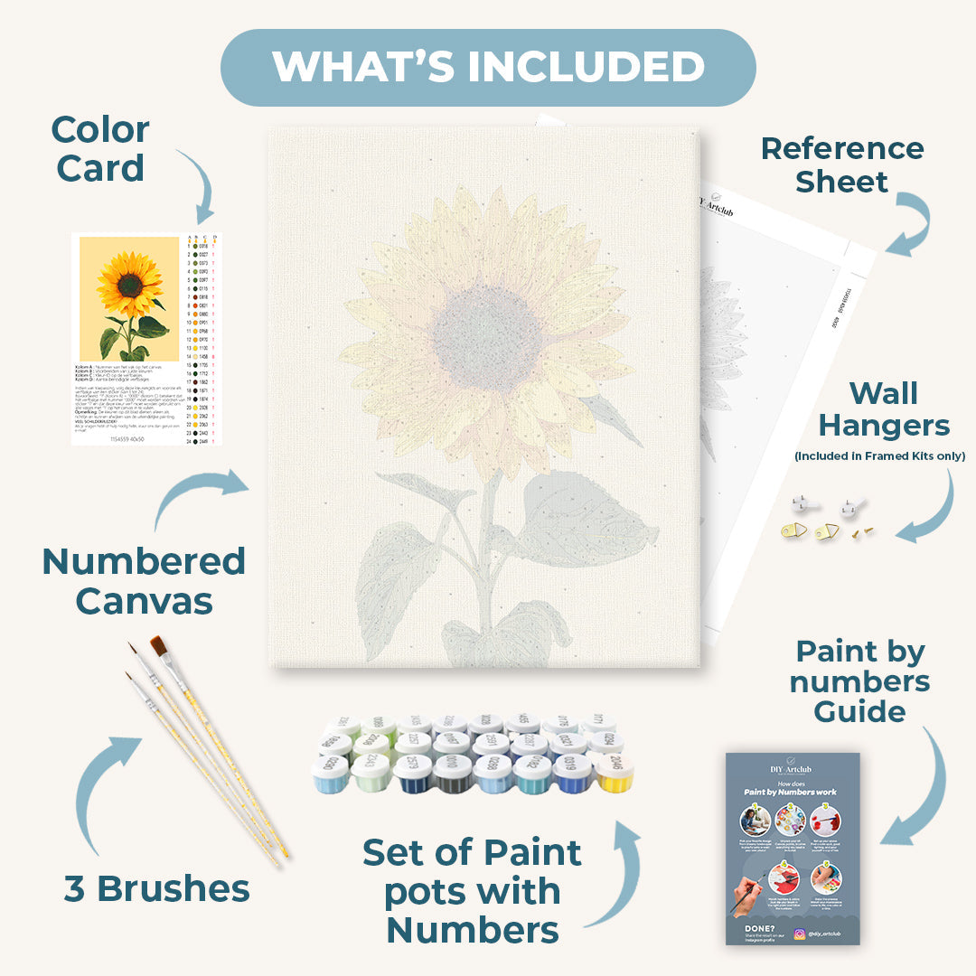 Golden Sunflower | Paint by Numbers