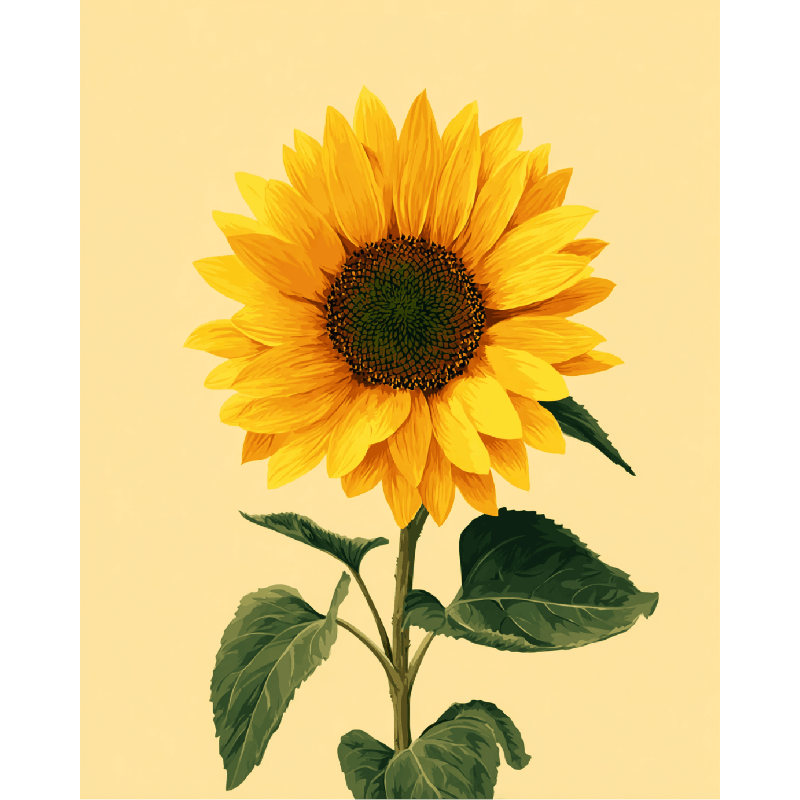 Golden Sunflower | Paint by Numbers