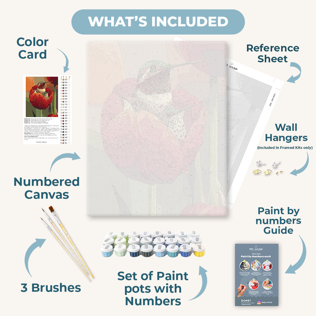 Hummingbird Family | Paint by Numbers