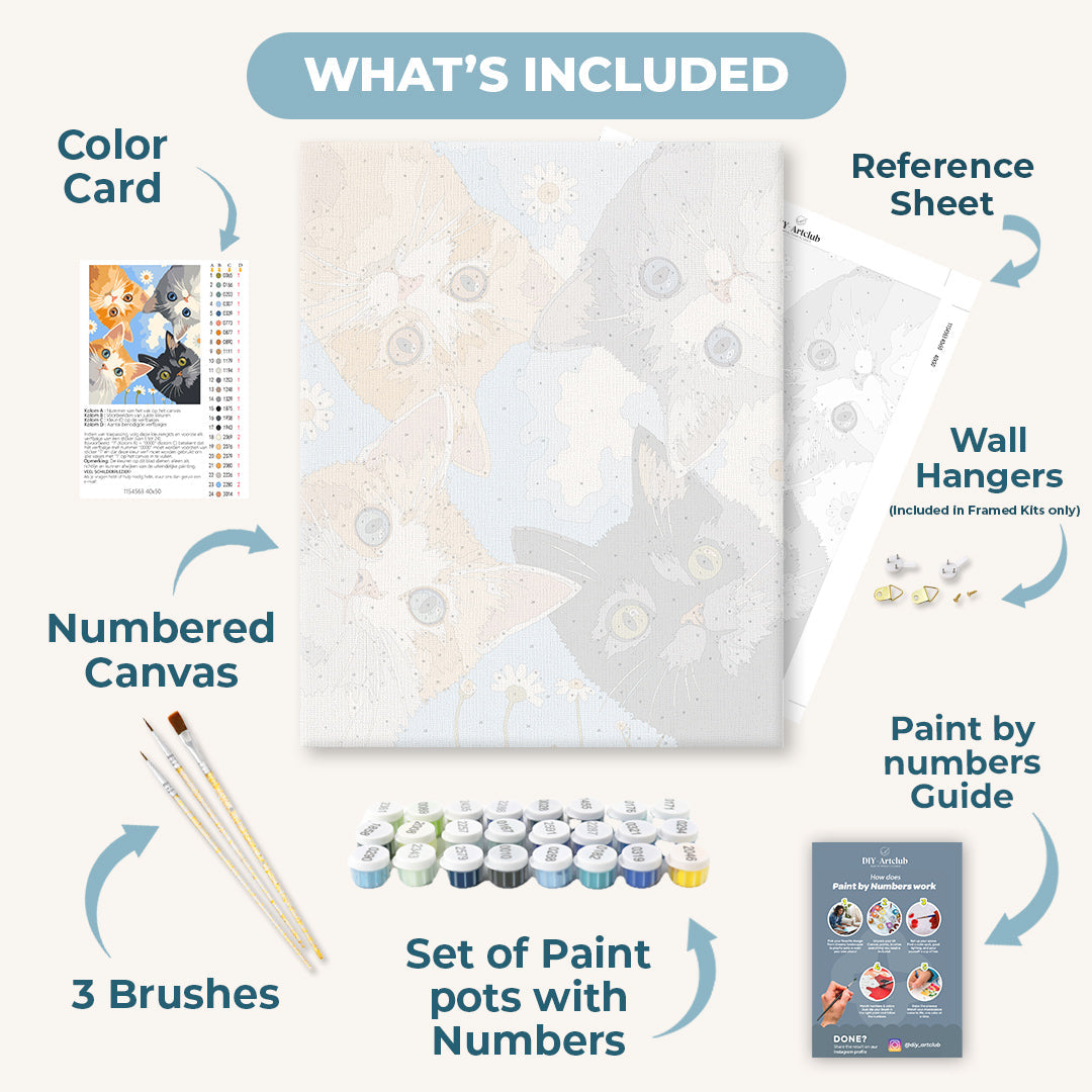 Kittens Peek | Paint by Numbers