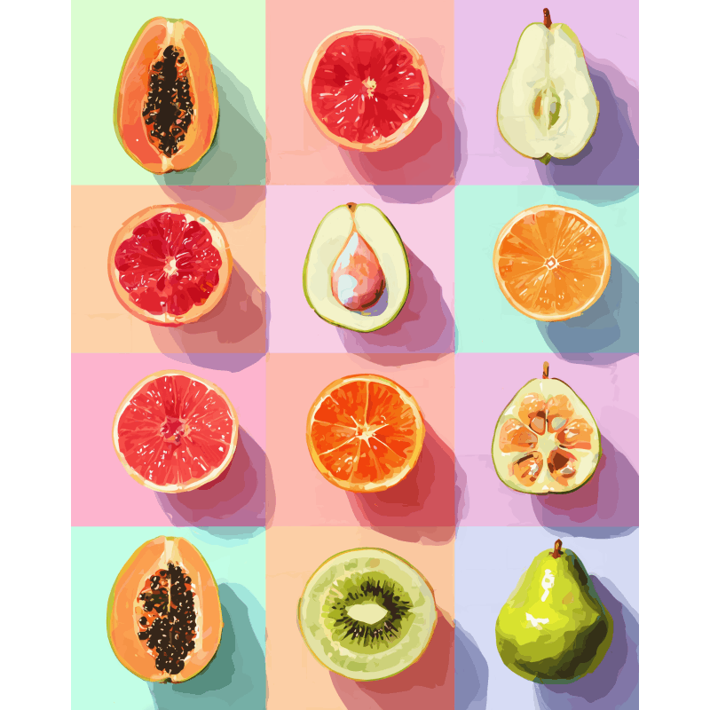 Fruit Mosaic | Paint by Numbers