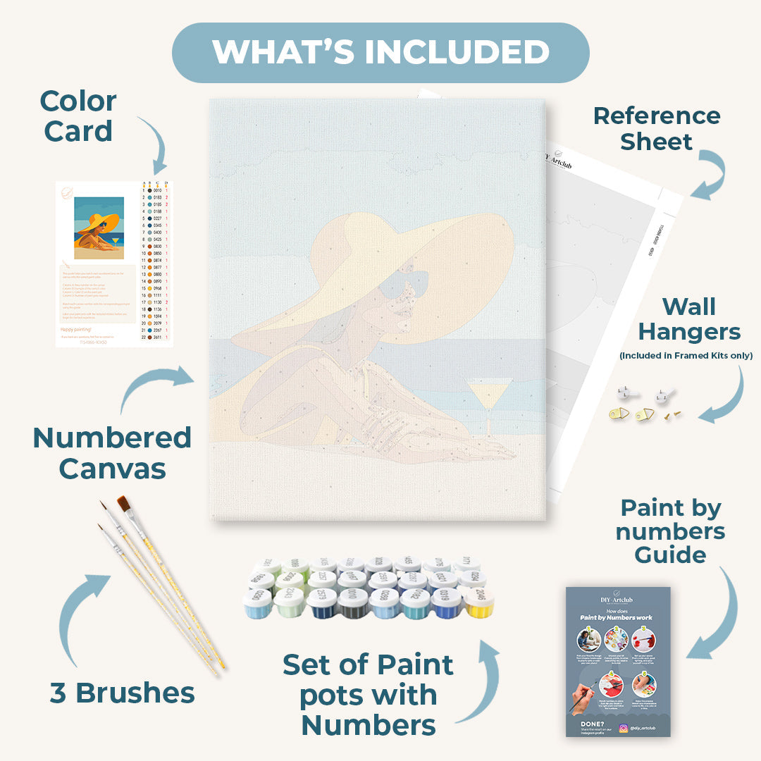 Drink on a Beach | Paint by Numbers